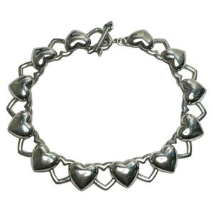 Tiffany & Co Silver Double Heart Toggle Bracelet